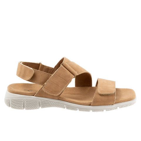 Trotters Tatia T2237-272 Womens Brown Leather Strap Sport Sandals Shoes