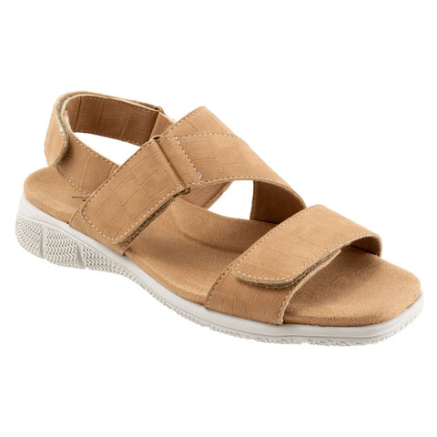 Trotters Tatia T2237-272 Womens Brown Leather Strap Sport Sandals Shoes