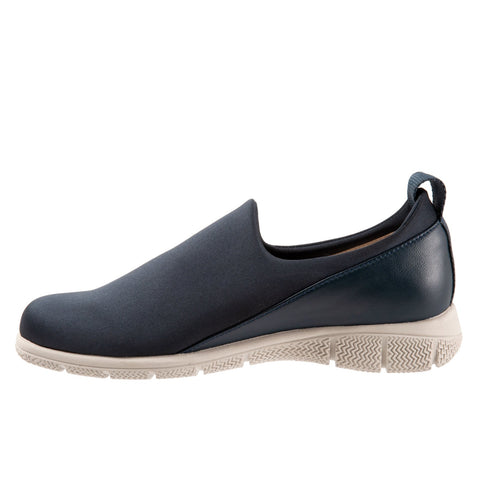 Trotters Ultima T2257-400 Womens Blue Wide Leather Lifestyle Sneakers Shoes