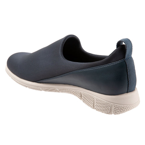 Trotters Ultima T2257-400 Womens Blue Wide Leather Lifestyle Sneakers Shoes