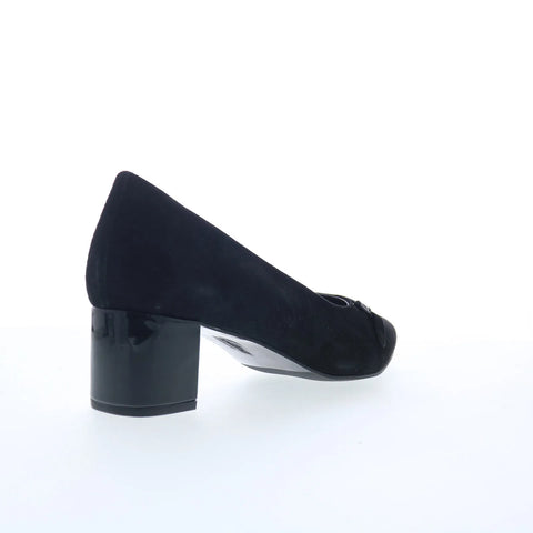 Trotters Kenzie T2259-003 Womens Blue Suede Slip On Pumps Heels Shoes