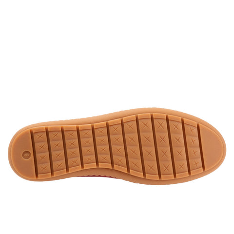 Trotters Ruby T2265-600 Womens Red Narrow Leather Loafer Flats Shoes