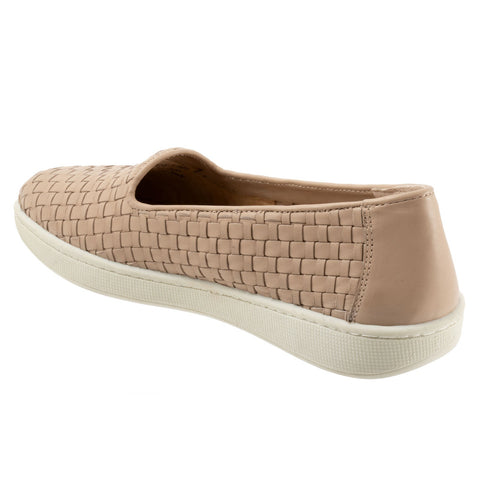 Trotters Adelina T2300-130 Womens Beige Narrow Leather Loafer Flats Shoes