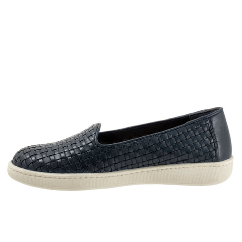 Trotters Adelina T2300-400 Womens Blue Extra Wide Loafer Flats Shoes