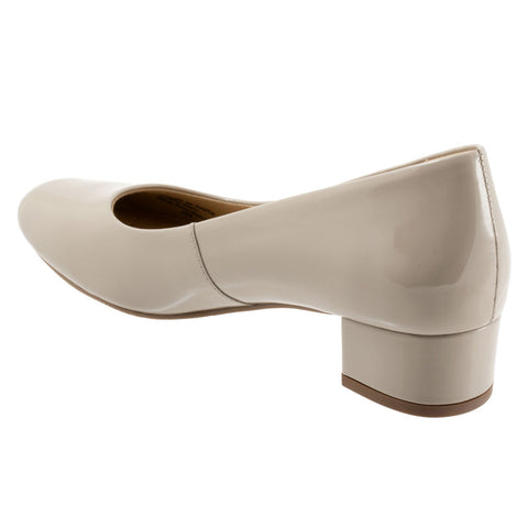 Trotters Dream T2302-256 Womens Beige Wide Leather Pumps Heels Shoes