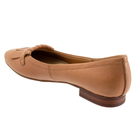 Trotters Greyson T2306-215 Womens Brown Narrow Leather Loafer Flats Shoes