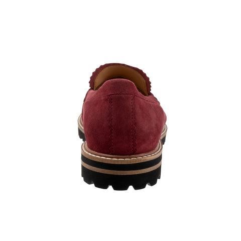 Trotters Fayth T2359-647 Womens Burgundy Wide Loafers Casual Shoes
