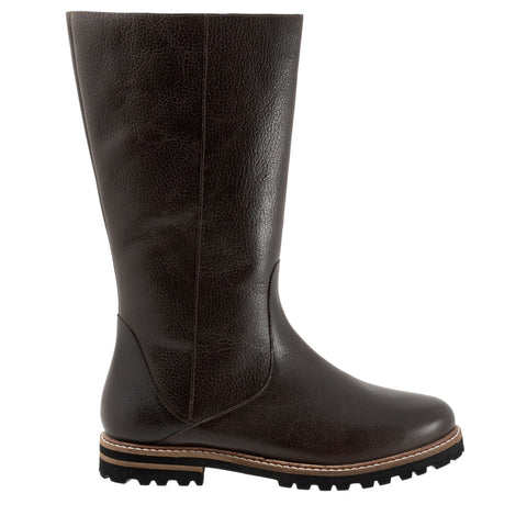 Trotters Franki T2364-266 Womens Brown Leather Zipper Casual Dress Boots