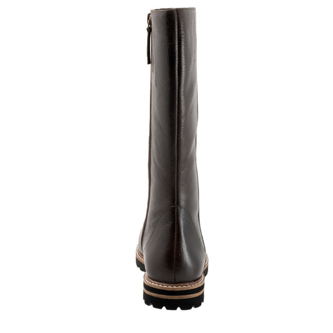 Trotters Franki T2364-266 Womens Brown Leather Zipper Casual Dress Boots