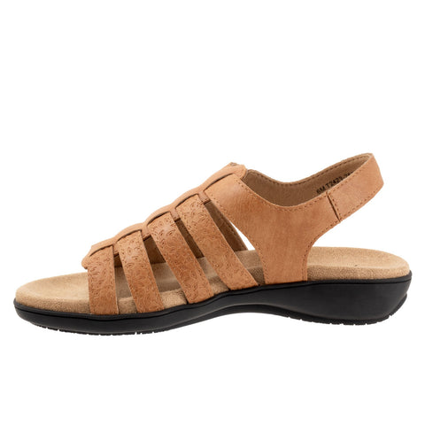 Trotters Tiki Tool T2423-253 Womens Brown Leather Strap Sandals Shoes