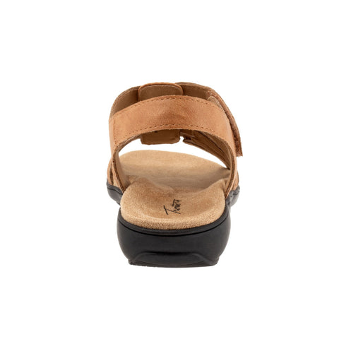 Trotters Tiki Tool T2423-253 Womens Brown Wide Leather Strap Sandals Shoes