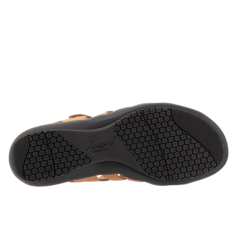 Trotters Tiki Tool T2423-253 Womens Brown Extra Wide Strap Sandals Shoes