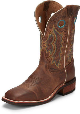 Tony Lama Creedance Square Toe Cowhide 7973 Mens Brown Cowboy Western Boots