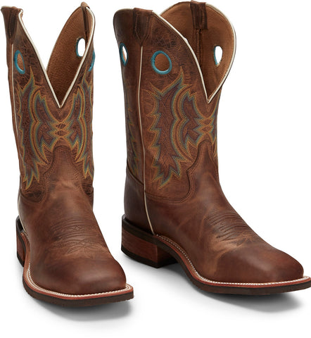 Tony Lama Creedance Square Toe Cowhide 7973 Mens Brown Cowboy Western Boots
