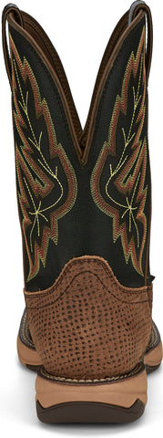 Tony Lama Medford Square Steel Toe Water Buffalo Mens Brown Wide Work Boots 