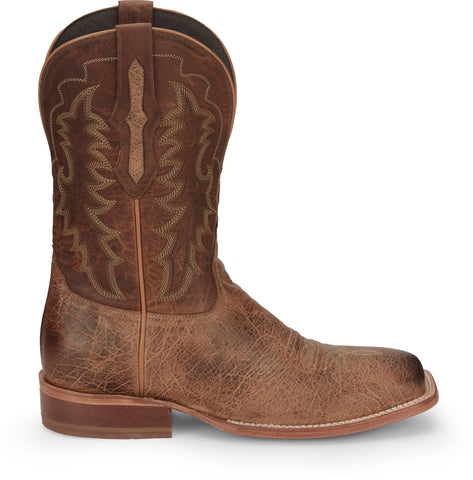 Tony Lama Lowden Square Toe Cowhide Mens Brown Wide Cowboy Western Boots