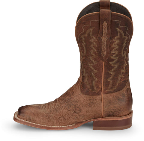 Tony Lama Lowden Square Toe Cowhide Mens Brown Wide Cowboy Western Boots