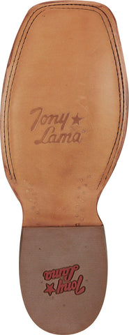 Tony Lama Lowden Square Toe Cowhide Mens Brown Wide Cowboy Western Boots
