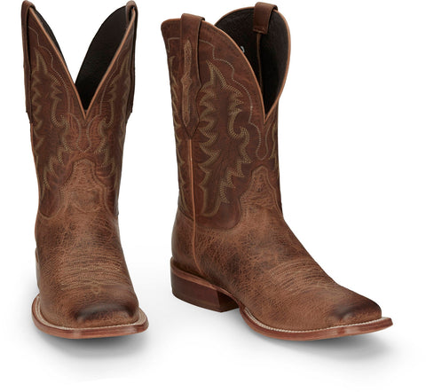 Tony Lama Lowden Square Toe Cowhide Mens Brown Wide Cowboy Western Boots