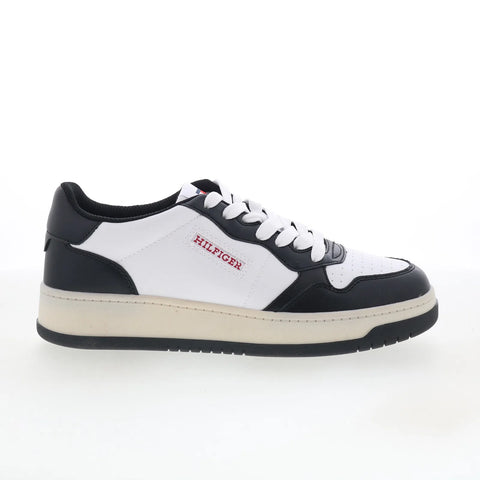 Tommy Hilfiger Dunner DUNNER Womens Black Leather Lifestyle Sneakers Shoes