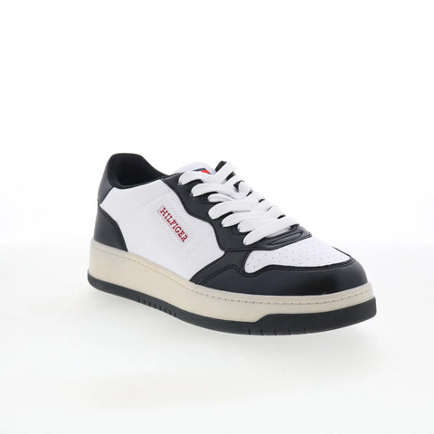 Tommy Hilfiger Dunner DUNNER Womens Black Leather Lifestyle Sneakers Shoes