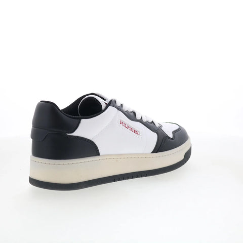Tommy Hilfiger Dunner DUNNER Womens Black Leather Lifestyle Sneakers Shoes