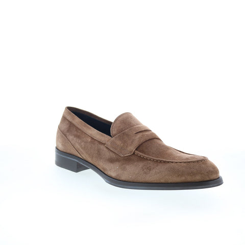 Pastori by Di Bianco Theodore Mens Brown Loafers & Slip Ons Penny Shoes