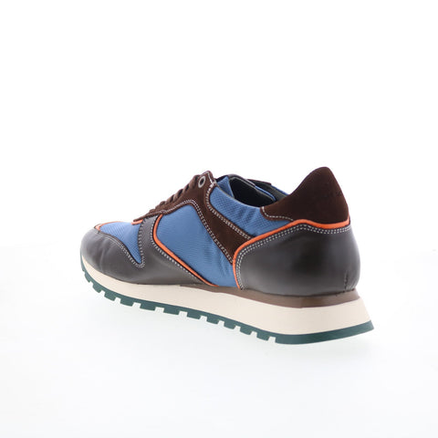 Pastori by Di Bianco Thrax Mens Blue Leather Lace Up Lifestyle Sneakers Shoes