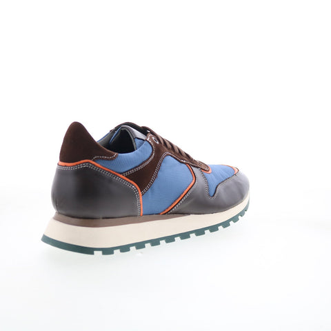 Pastori by Di Bianco Thrax Mens Blue Leather Lace Up Lifestyle Sneakers Shoes