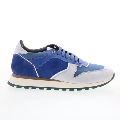Pastori by Di Bianco Thrax Mens Blue Suede Lace Up Lifestyle Sneakers Shoes