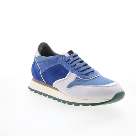 Pastori by Di Bianco Thrax Mens Blue Suede Lace Up Lifestyle Sneakers Shoes