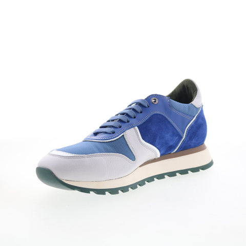 Pastori by Di Bianco Thrax Mens Blue Suede Lace Up Lifestyle Sneakers Shoes