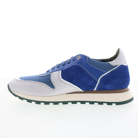 Pastori by Di Bianco Thrax Mens Blue Suede Lace Up Lifestyle Sneakers Shoes
