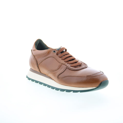 Pastori by Di Bianco Thrax Mens Brown Leather Lace Up Lifestyle Sneakers Shoes