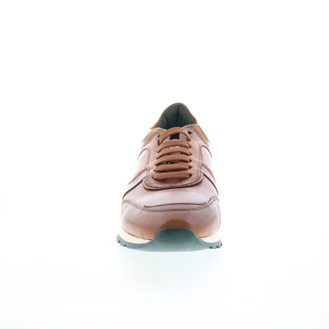 Pastori by Di Bianco Thrax Mens Brown Leather Lace Up Lifestyle Sneakers Shoes