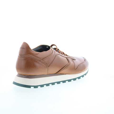 Pastori by Di Bianco Thrax Mens Brown Leather Lace Up Lifestyle Sneakers Shoes