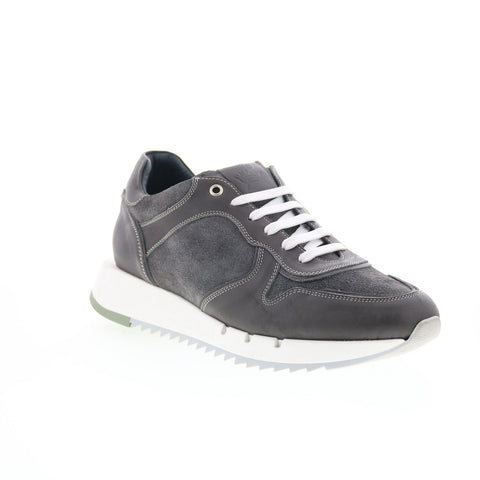 Pastori by Di Bianco Thrax Mens Gray Suede Lace Up Lifestyle Sneakers Shoes