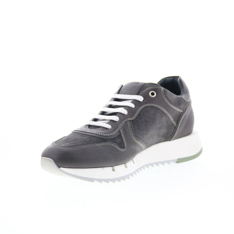 Pastori by Di Bianco Thrax Mens Gray Suede Lace Up Lifestyle Sneakers Shoes