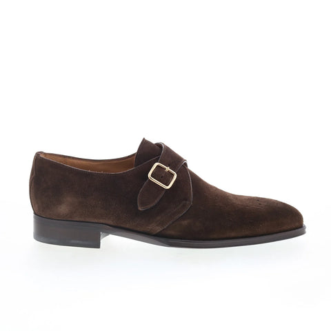 Pastori by Di Bianco Tiberius Mens Brown Suede Loafers & Slip Ons Casual Shoes