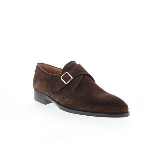 Pastori by Di Bianco Tiberius Mens Brown Suede Loafers & Slip Ons Casual Shoes