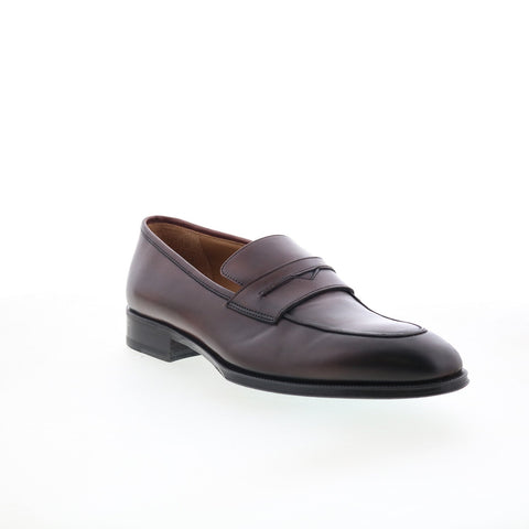 Pastori by Di Bianco Titus Antique Mens Brown Loafers & Slip Ons Penny Shoes