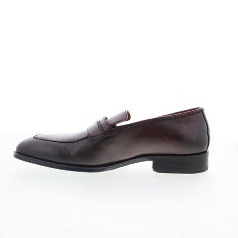 Pastori by Di Bianco Titus Antique Mens Brown Loafers & Slip Ons Penny Shoes