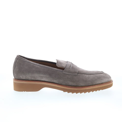 Pastori by Di Bianco Titus Mens Gray Suede Loafers & Slip Ons Casual Shoes