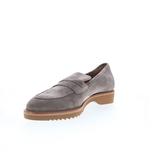 Pastori by Di Bianco Titus Mens Gray Suede Loafers & Slip Ons Casual Shoes
