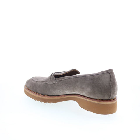 Pastori by Di Bianco Titus Mens Gray Suede Loafers & Slip Ons Casual Shoes