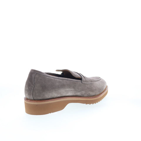 Pastori by Di Bianco Titus Mens Gray Suede Loafers & Slip Ons Casual Shoes