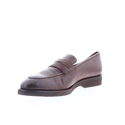 Pastori by Di Bianco Titus Mens Brown Leather Loafers & Slip Ons Penny Shoes