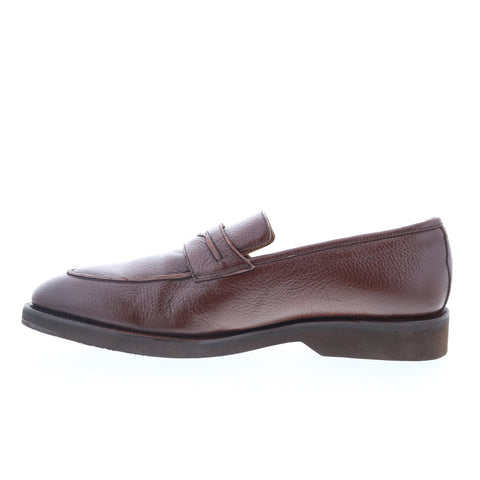 Pastori by Di Bianco Titus Mens Brown Leather Loafers & Slip Ons Penny Shoes