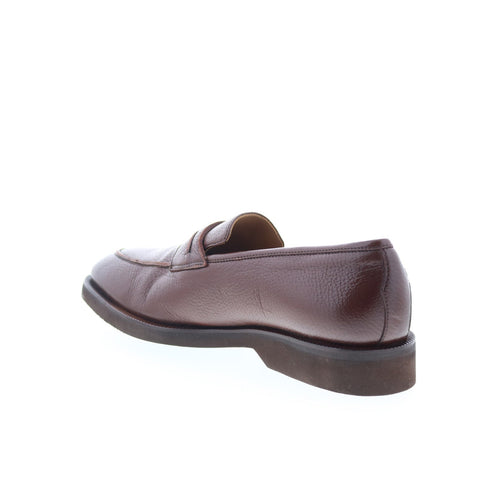 Pastori by Di Bianco Titus Mens Brown Leather Loafers & Slip Ons Penny Shoes