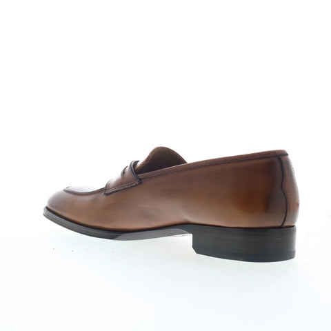 Pastori by Di Bianco Titus Mens Brown Leather Loafers & Slip Ons Penny Shoes